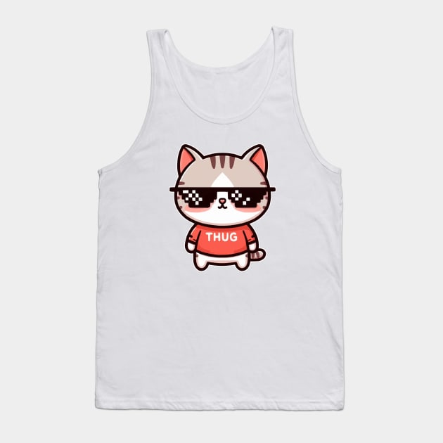 cute Thug cat Life Tank Top by fikriamrullah